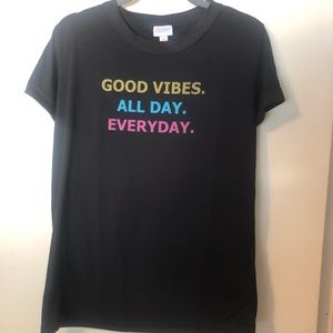 LuLaRoe Liv Tee ‘Good Vibes’